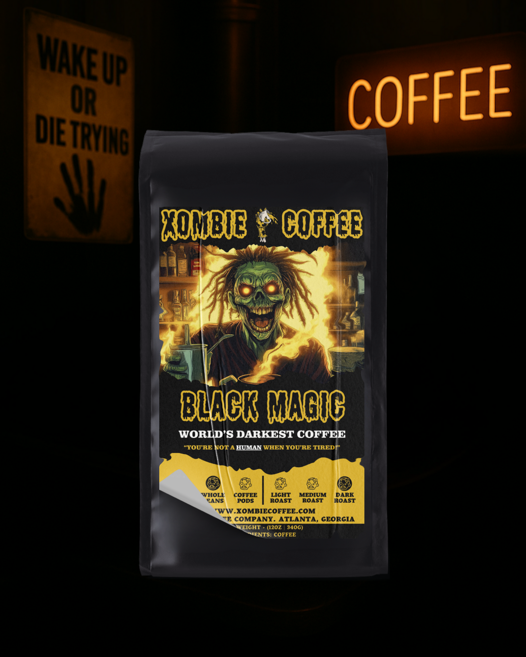Black Magic | Dark Roast Zombie Coffee – Xombie Coffee Company