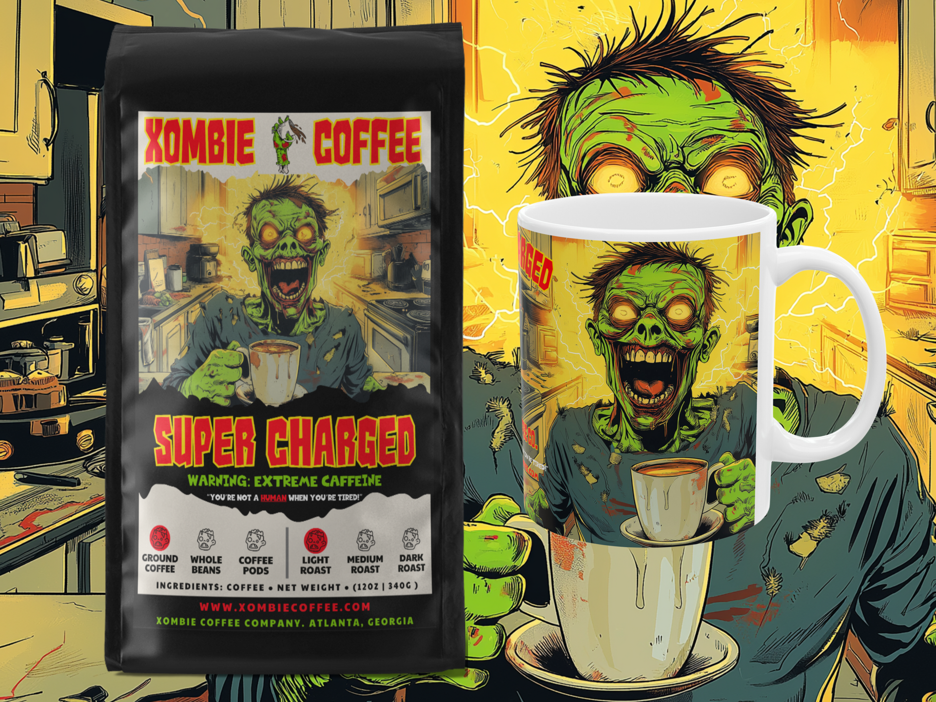 Super Charged Coffee & Mug Bundle