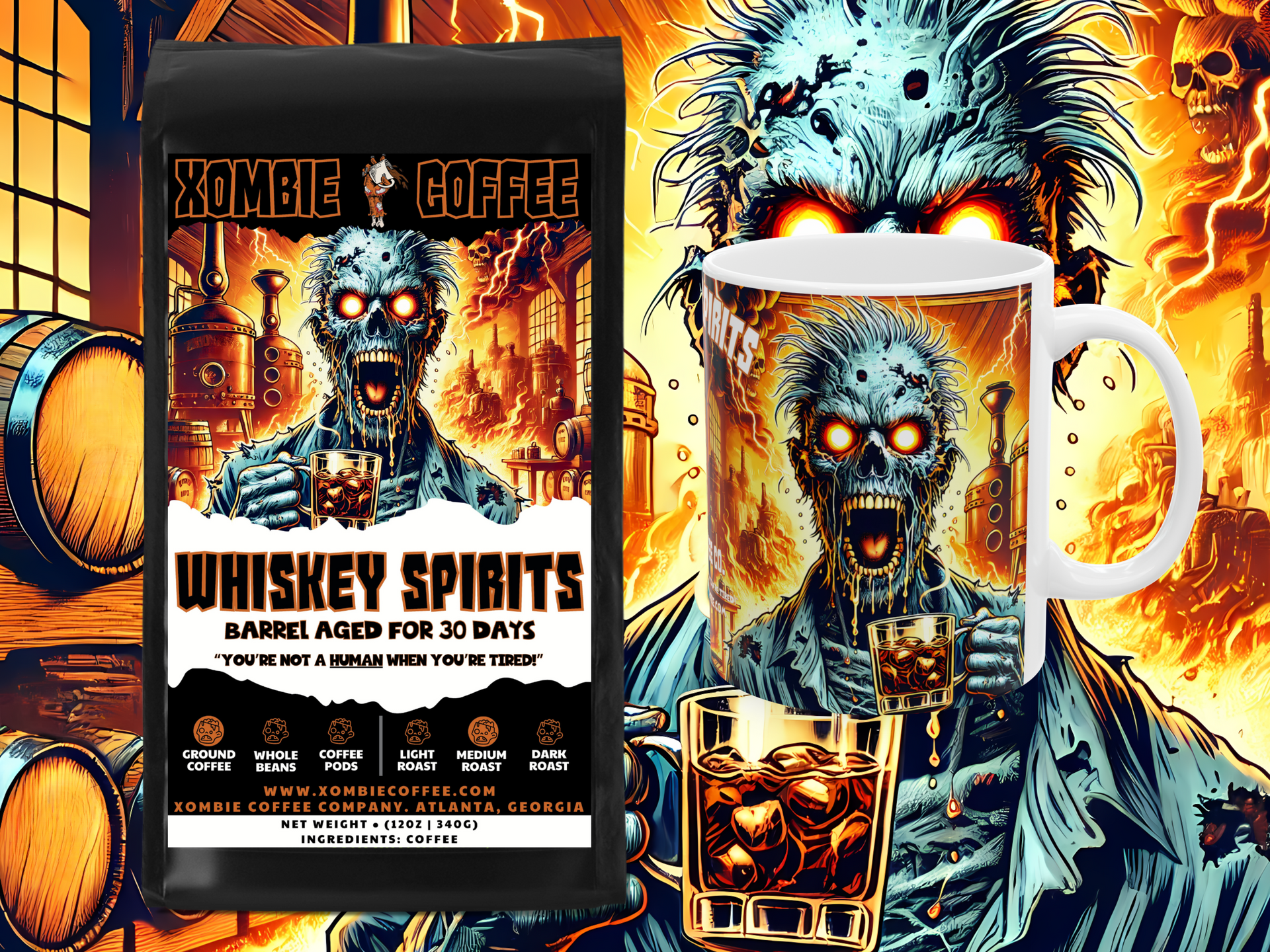 Whiskey Spirits Coffee & Mug Bundle