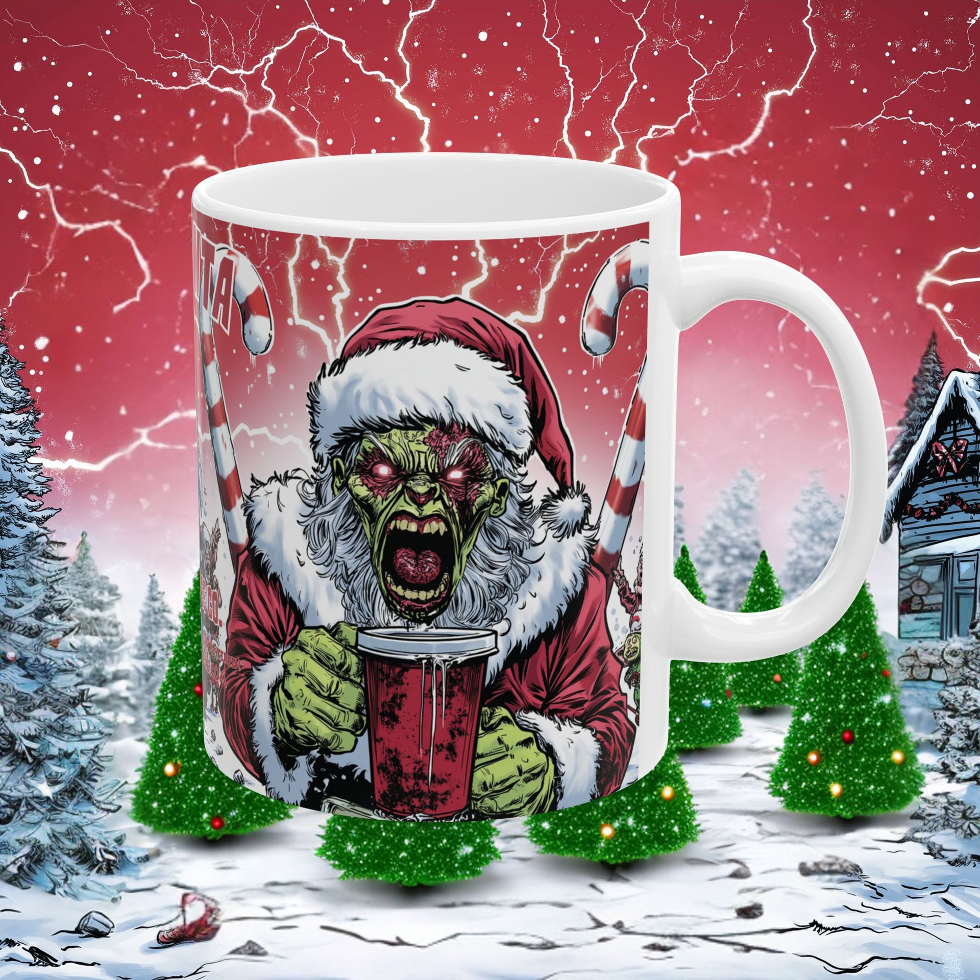 Bad Santa Christmas Ceramic Mug