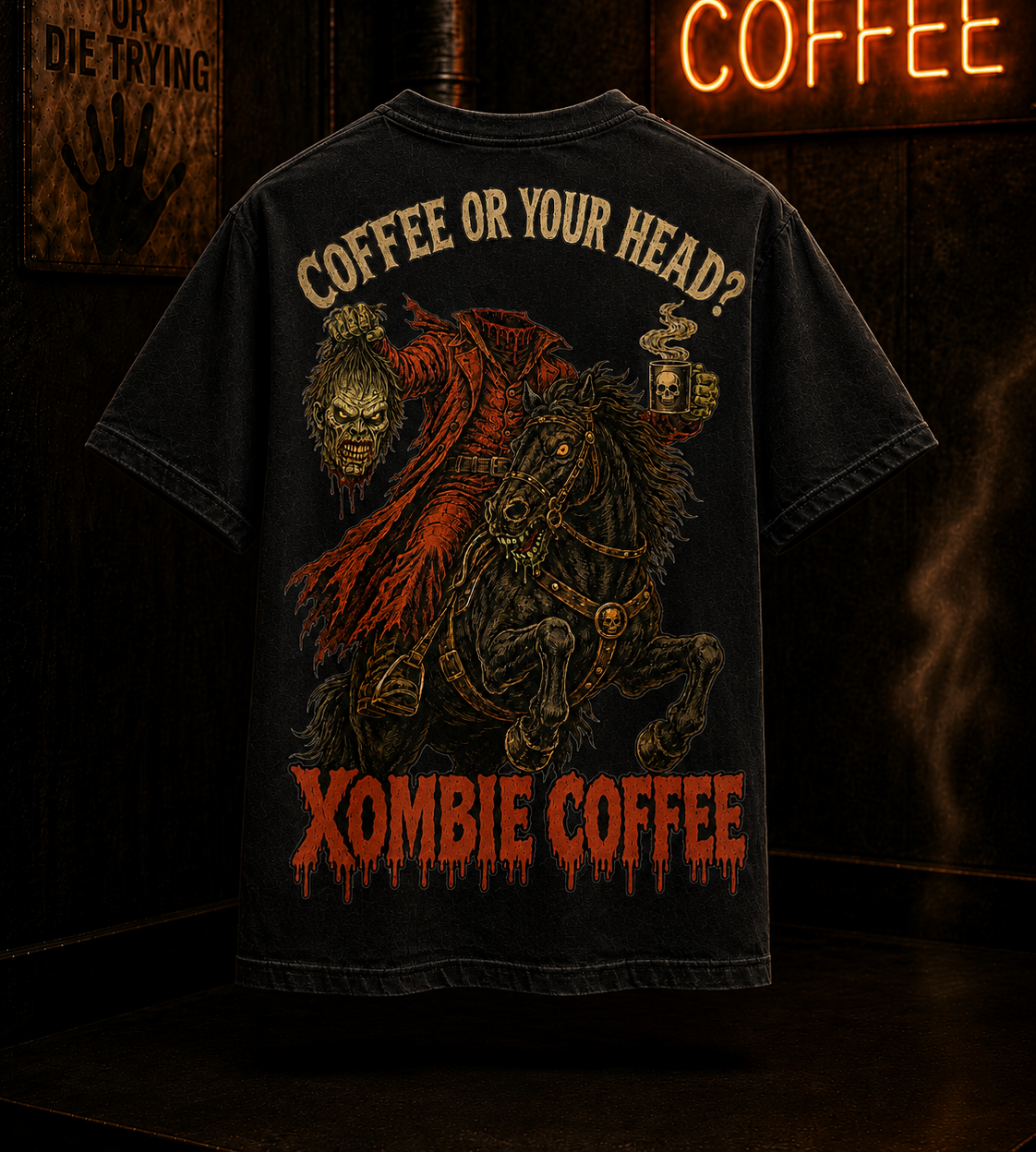 Coffee Or Your Head Double-Sided Tee