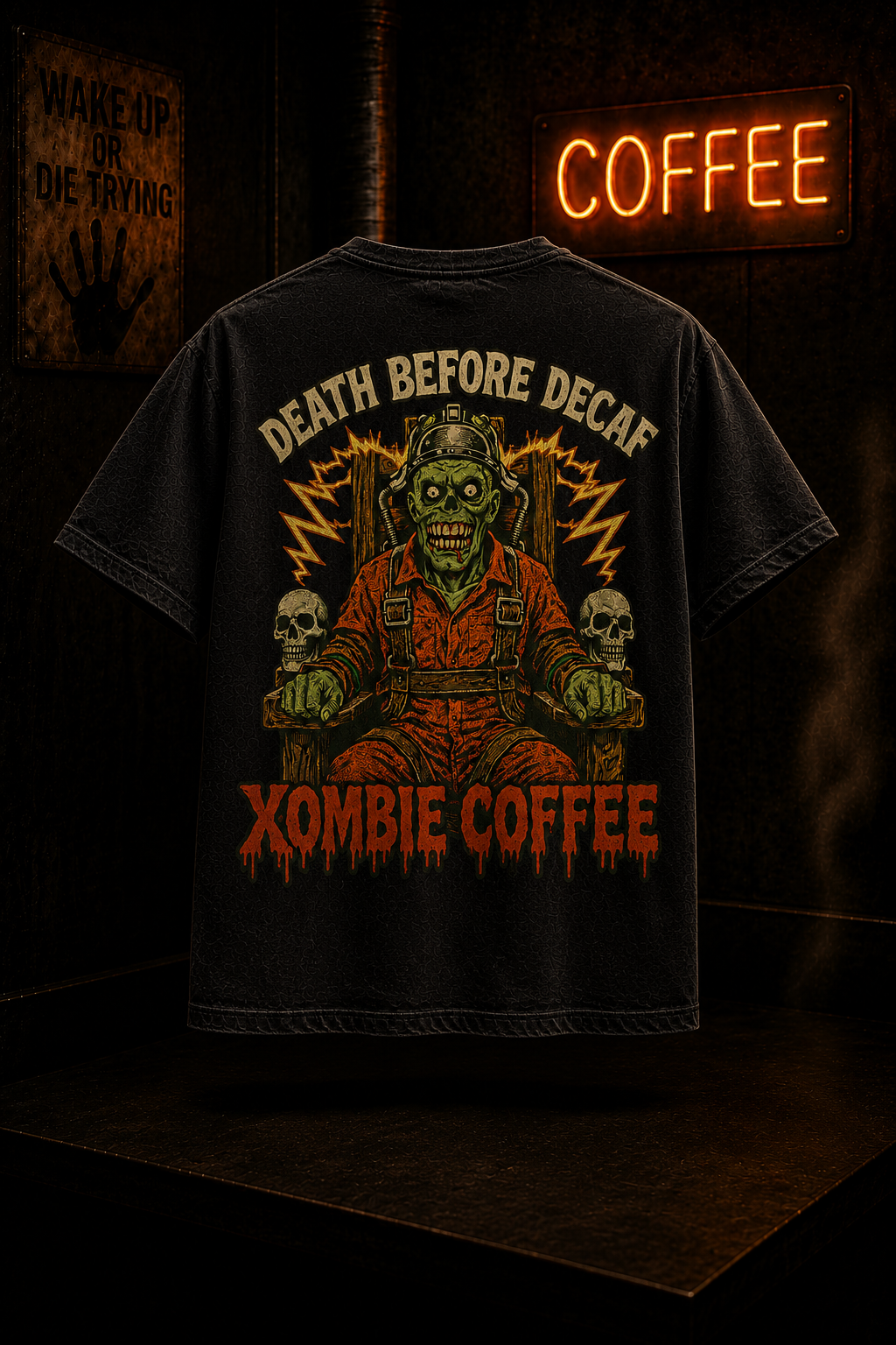 Death Before Decaf Double-Sided Tee